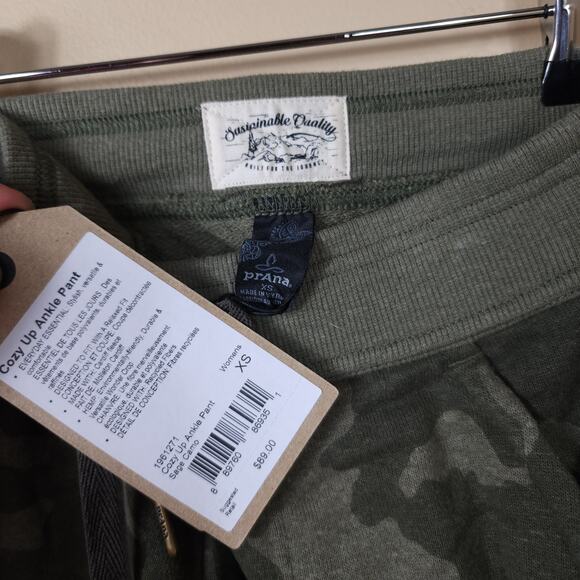 prAna Cozy Up Ankle Pant in Sage Camo Size XS - Picture 8 of 10
